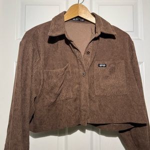 Brown corduroy cropped jacket